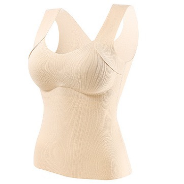 Cordera sin marcas, ropa interior de seda, chaleco caliente de mujer, cojín de pecho, doble cara, 5A antibacteriano, chaqueta de base