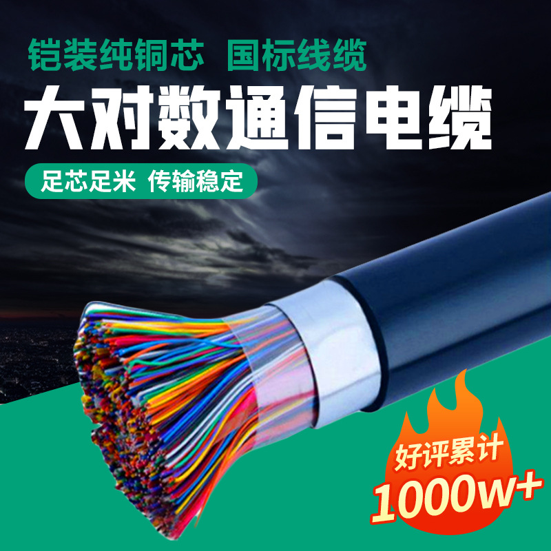 通信电话HYA HYAT HYAT53 充气式 充油式大对数电话线 阻燃铠装铜