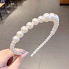 Universal headband from pearl, retro hairpins, hair accessory for face washing, Korean style, simple and elegant design, internet celebrity, wholesale