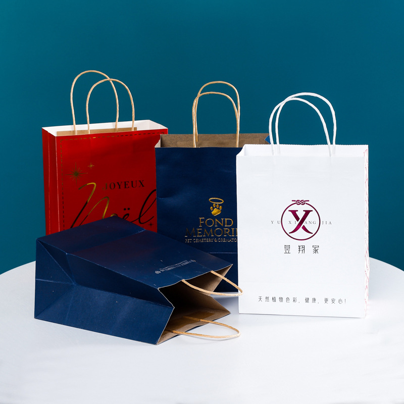 厂家纸袋定制服装店包装覆膜方底礼品袋手提纸袋