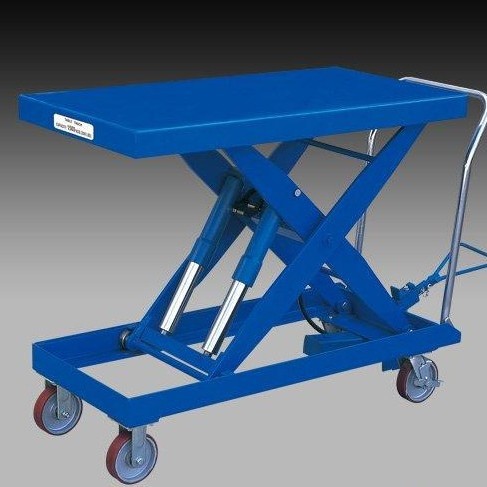 厂家直销固定式脚踏式升降平台车 剪叉式平台车 液压升降工作车