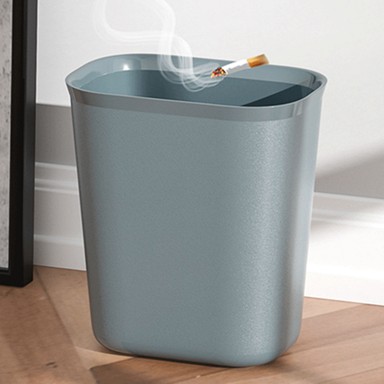 Hotel doméstico cubo de basura engrosada con anillo de presión Hotel inodoro plástico estrecho ignífugo cuadrado habitación de invitados baño sin tapa