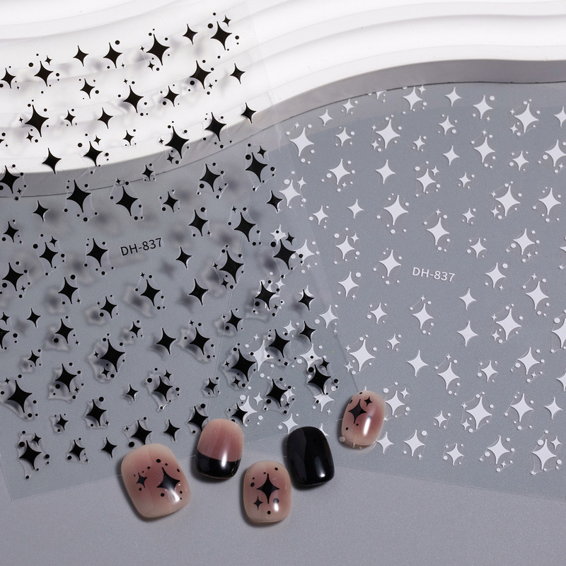 Internet Red Four Mans Star Nail Sticker Jewelry 3D Adhesive Simple Joker Four Star Mans Nail Sticker Jewelry DH837 Internet Red Four Mans Star Nail Sticker Jewelry 3D Adhesive Simple Joker Four Star Mans Nail Sticker Jewelry DH837