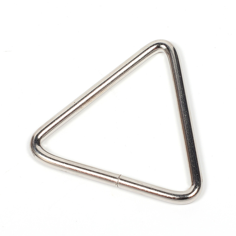 Los fabricantes suministran hebilla de triángulo de hierro de metal para tiendas de campaña al aire libre, accesorios de hardware, hebilla de anillo de triángulo equilátero, hebilla de alambre de hierro