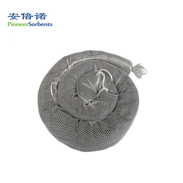 灰色吸液吸油索紧急泄露围油栏化学品吸附索围油栏20cmx300cm