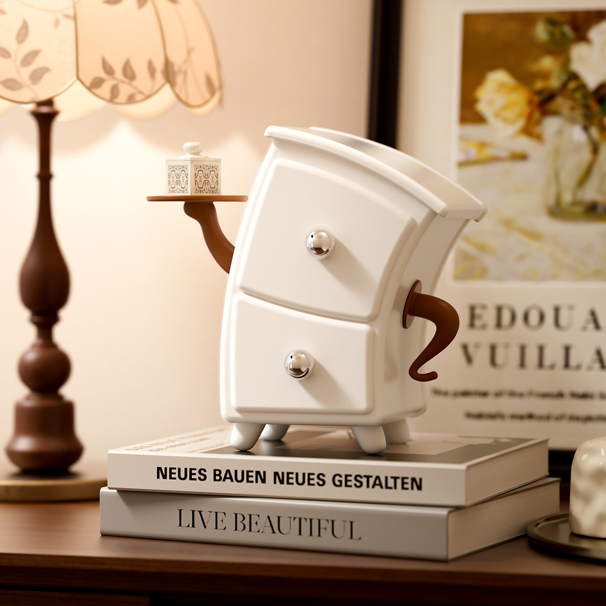 家居饰品储物盒玄关客厅房间摆件装饰品抽屉式叉腰桌面抽屉收纳盒