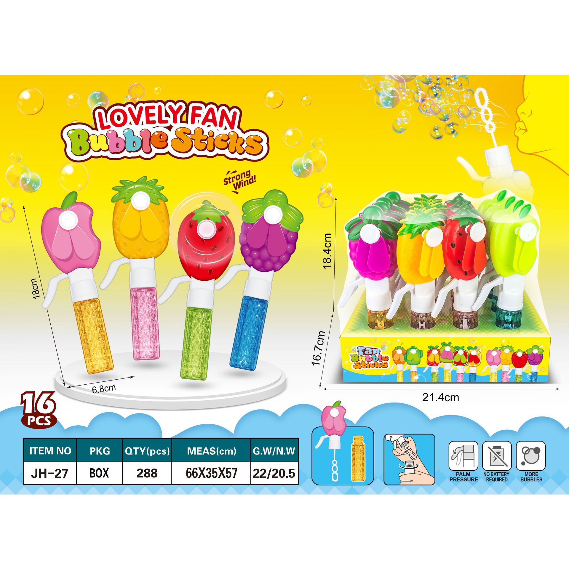 dibujos animados ventilador de presión manual burbuja barra dulce donut burbuja manual pequeño ventilador juguete de verano para niños