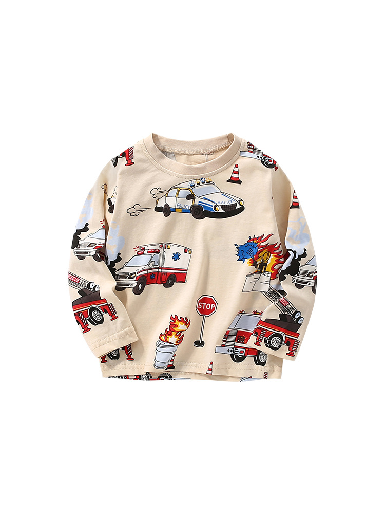 Malwee ropa infantil camiseta otoño-invierno nuevo estilo europeo y americano para niños de cuello redondo de manga larga camiseta casual ropa para niños