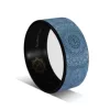 Lake Blue PU Mandala Flower + Bronze Inscription Inscription Inner Circle
