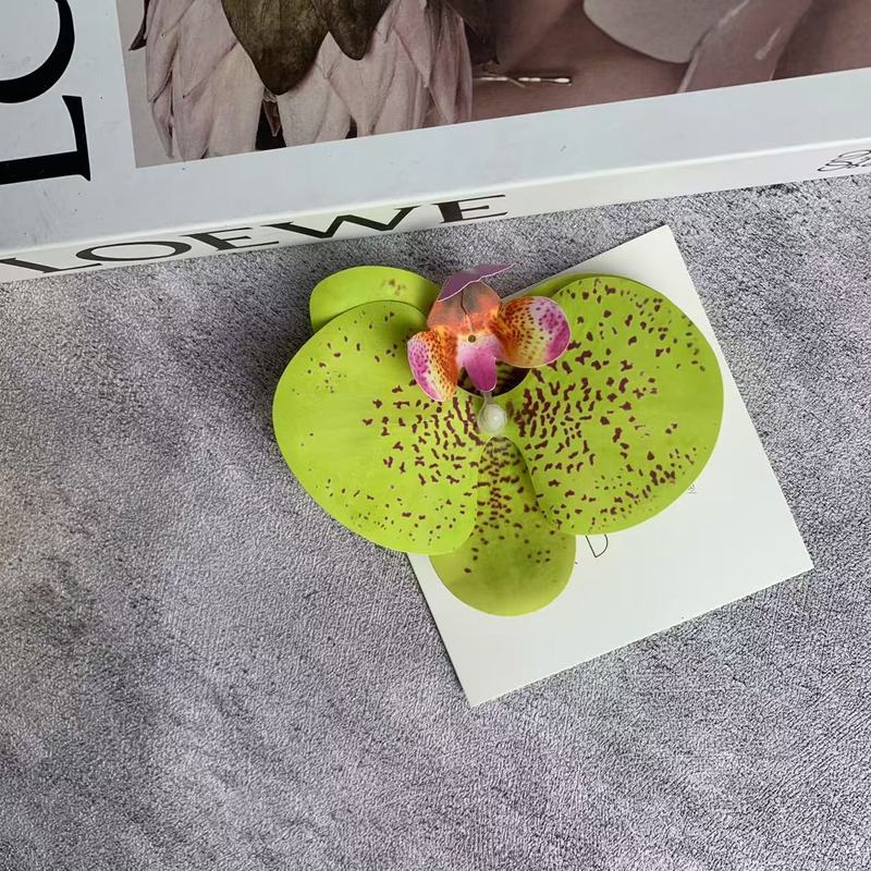 ネット赤蝶蘭花頭3dプリントフィルムシミュレーションdiyカード装飾花9センチお土産喜糖箱|undefined