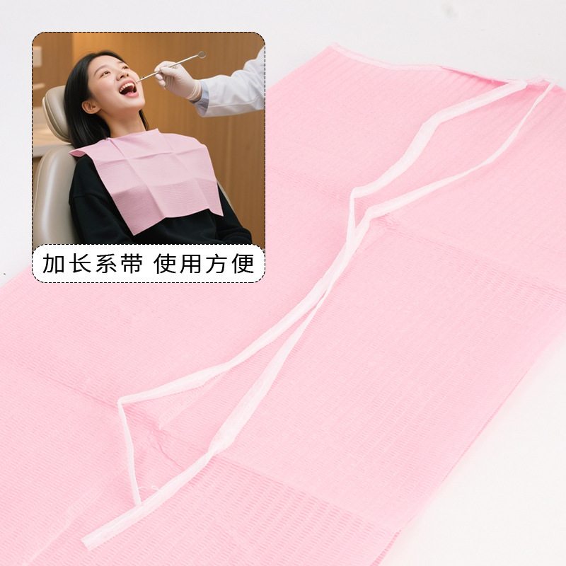 卸売歯科口腔使い捨てレーススカーフタオル 30 個美容室歯科医院ラミネート紙よだれかけ|undefined