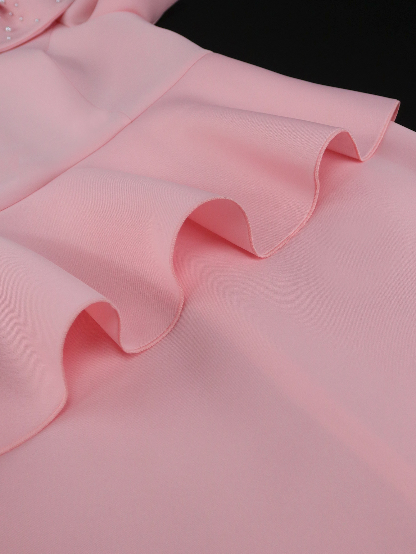 Elegant plus size damklänning med rosett och hög midja_voghion.com