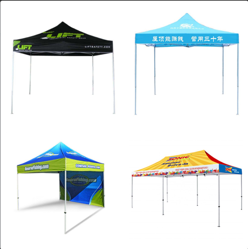 Carpa de publicidad al aire libre logotipo personalizado sombrilla impresión de eventos de exhibición publicitaria paraguas personalizado cuatro patas tienda de campaña