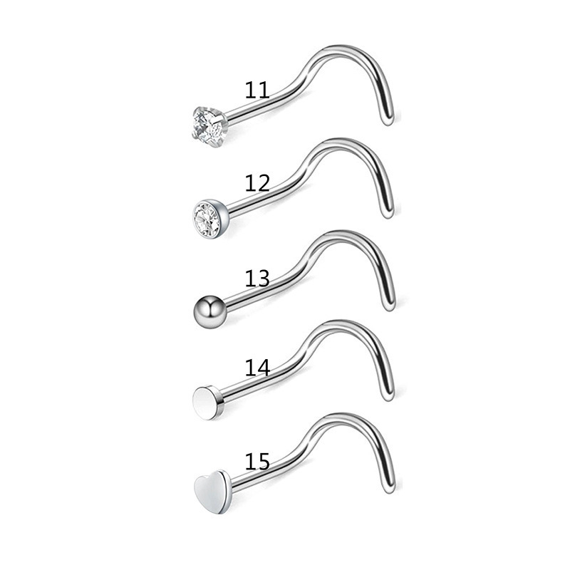 Nose piercing, set, physiological accessories stainless steel, Amazon