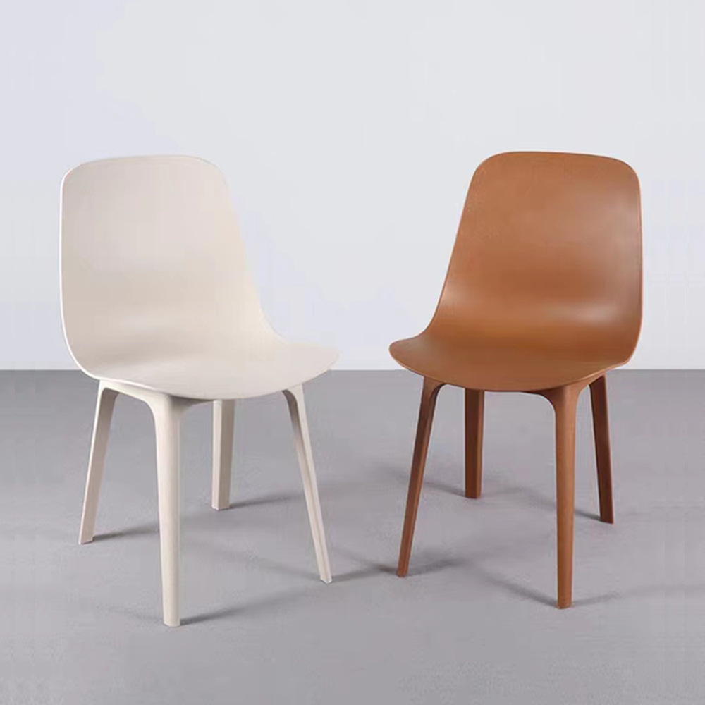 Casual Scandinavian Style Pp Plastic Chair Factory Wholesale Ningbo Hotel Apartment Dining Chair Canteen Kd Structure Plastic Chair