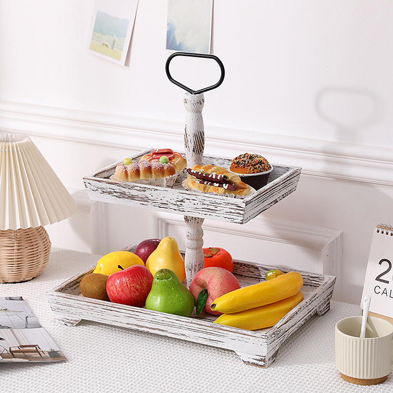Exhibidor de Madera Maciza para Postres y Frutas image 10