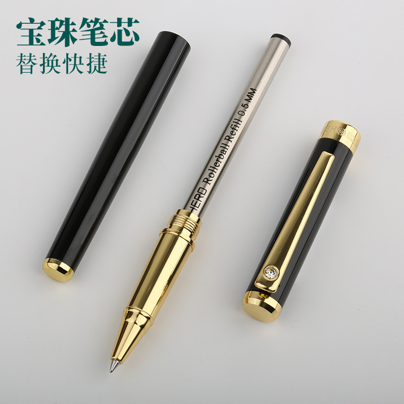 Hero/英雄a 06宝珠筆金挟みオフィス会議サインペン単本ギフトボックスセットペン無料彫刻|undefined