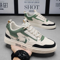Men's shoes 2023 new spring casual fashion sports flat shoes casual junior high school students men's white trendy shoes wholesale