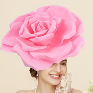 European and American Fashion Exaggerated Curl Foam Flower Bride Photo Big Flower Jockey Club Headband Topper Christmas Headwear Hair Accessories