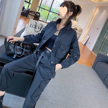 单/套装女工装休闲套装女2024春装新款韩版宽松帅气时尚两件套潮