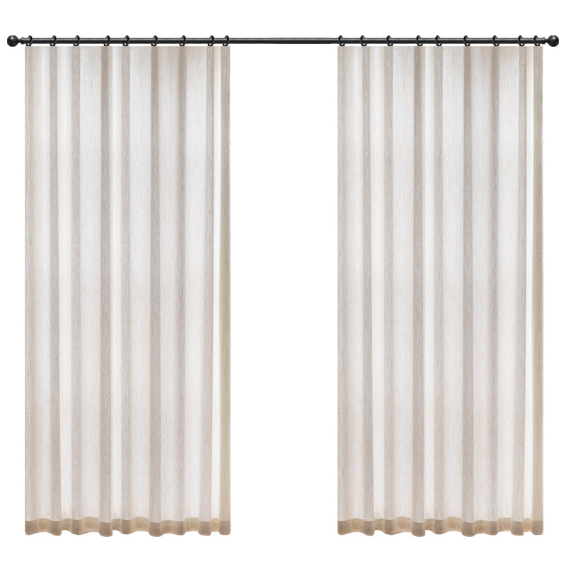 Sala de estar de lujo ligera francesa, cortinas semi-opacas jacquard teñidas en hilo de cachemira de alta gama, nuevo dormitorio, pantalla de ventana atmosférica de alta gama