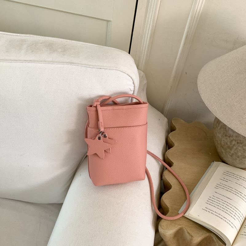 Cross-border Korean-style fashion vertical mobile phone bag 2026 new model, fresh candy-colored crossbody bag, simple coin purse for women