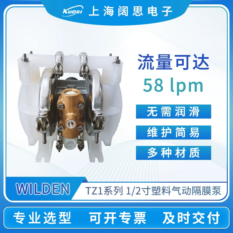 Пневматический мембранный насос Wilton WILDEN калибра полдюйма серии TZ1, инженерный пластиковый устойчивый к кислотам и щелочам пневматический насос
