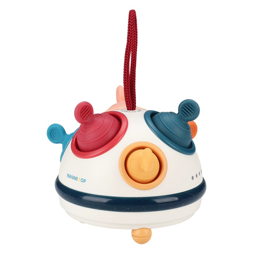 НЛО пузырьковая музыкальная передача музыкальный автомобиль висит успокаивающее раннее образование образовательная детская силиконовая игрушка для жима пальцев