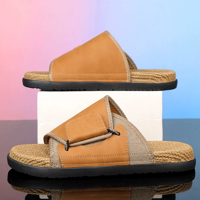 Мужские тапочки лето 2025, новая модель, пляжные тапочки для отдыха на природе, нескользящие, повседневные, открытые