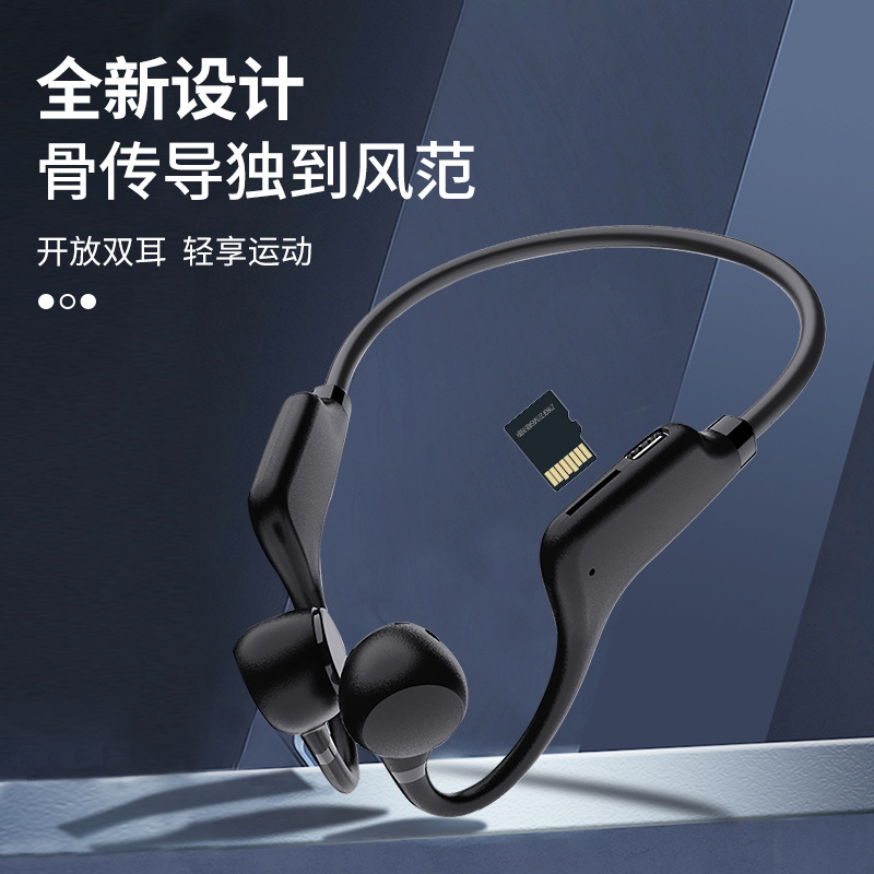 Cross-border new X1 tone conduction Bluetooth headset 5.2 Wireless bone conduction memory card ultra-long standby sports running