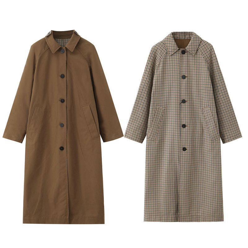 autumn fashionable double-sided trench coat