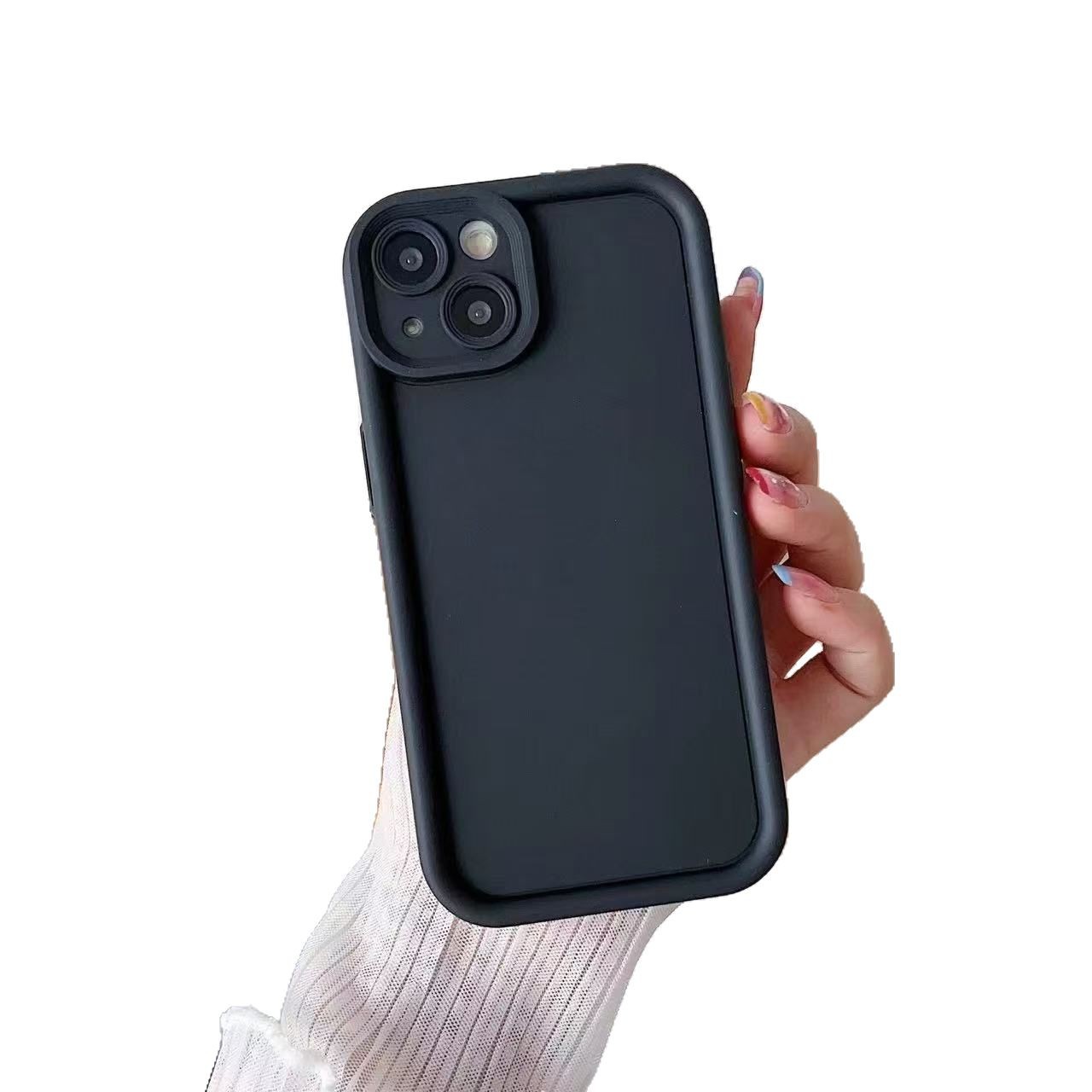 Funda simple de color sólido adecuada para Apple 17 Pro Max, funda Tianyuan para iPhone 16/15/14, estilo europeo y americano 13.