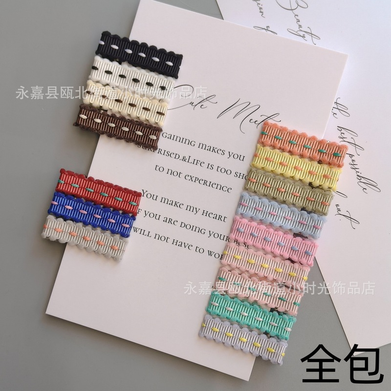 1 価格) 新しい 3.5 センチメートルポップコーンレースオールインクルーシブダブルフォーククリップ diy コントラストカラーのヘアピン素材ジュエリーアクセサリー|undefined
