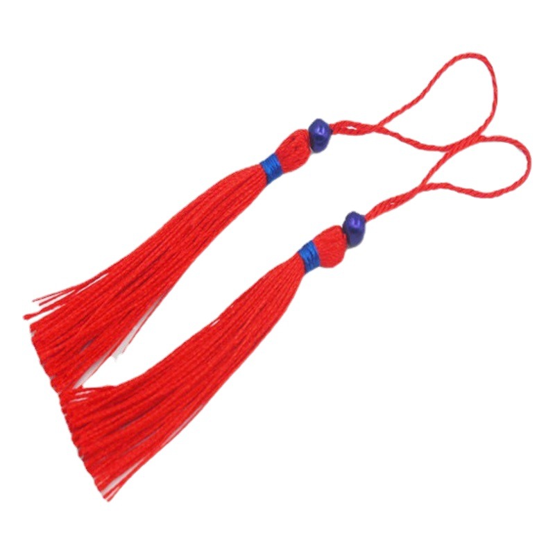 In-Stock Wholesale Festive Red Envelopes with Tassels, Blue Bead Strings, Gold Tassels with Beads, Light Blue Chinese Knots