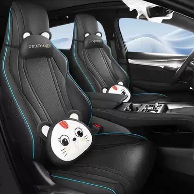 Modelə uyğun (Original) oturacaq örtükləri – interior modification, car seat cushions - dark-sky-black-cartoon-version-note-the-model-year-front-row-fully-covered-rear-row-partially-covered
