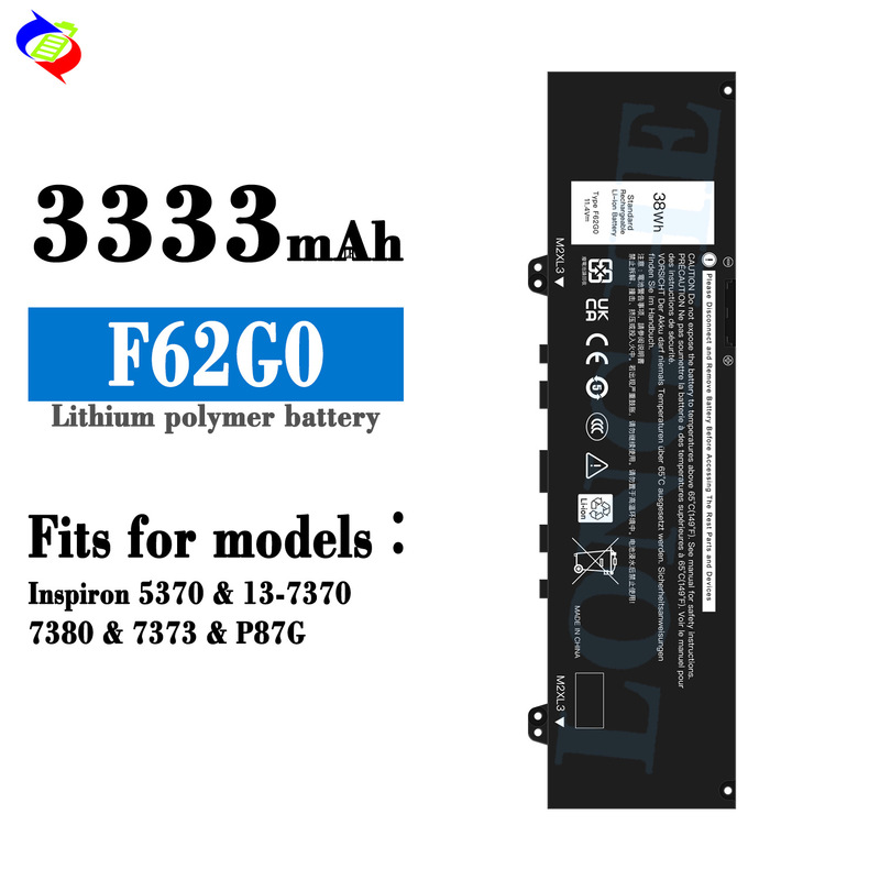 Suitable for Dell F62G0 Laptop Battery Inspiron 5370/13-7370/7380/7373/P87G