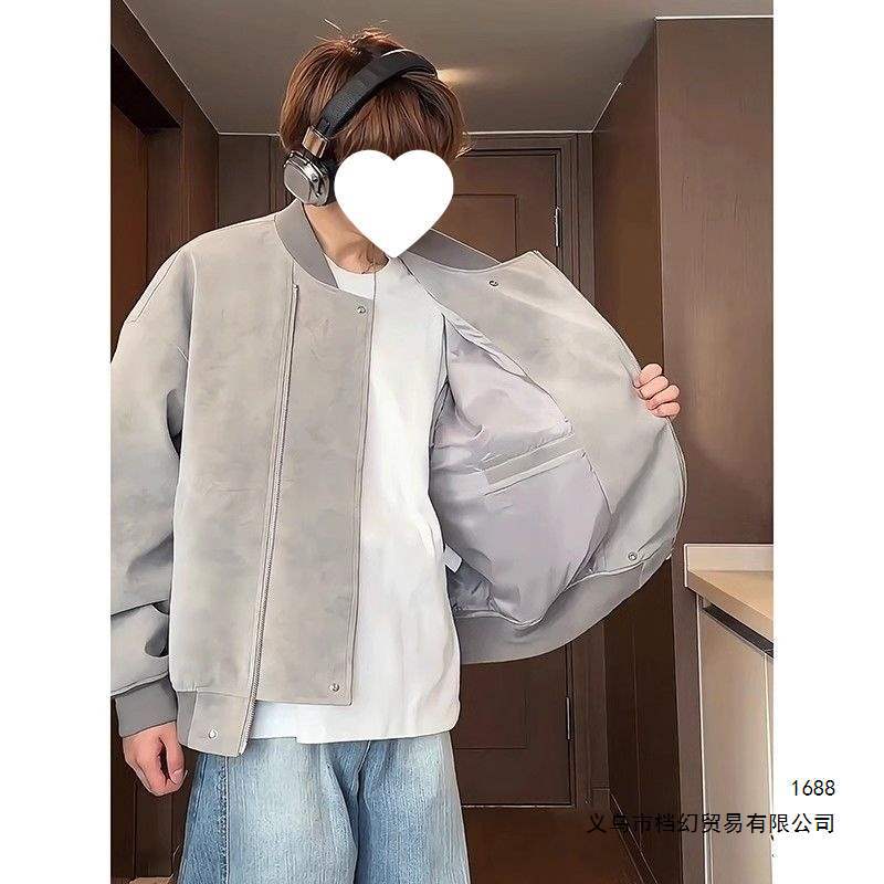美式复古PU皮夹克男女春秋季新款潮牌宽松休闲立领情侣外套潮上衣