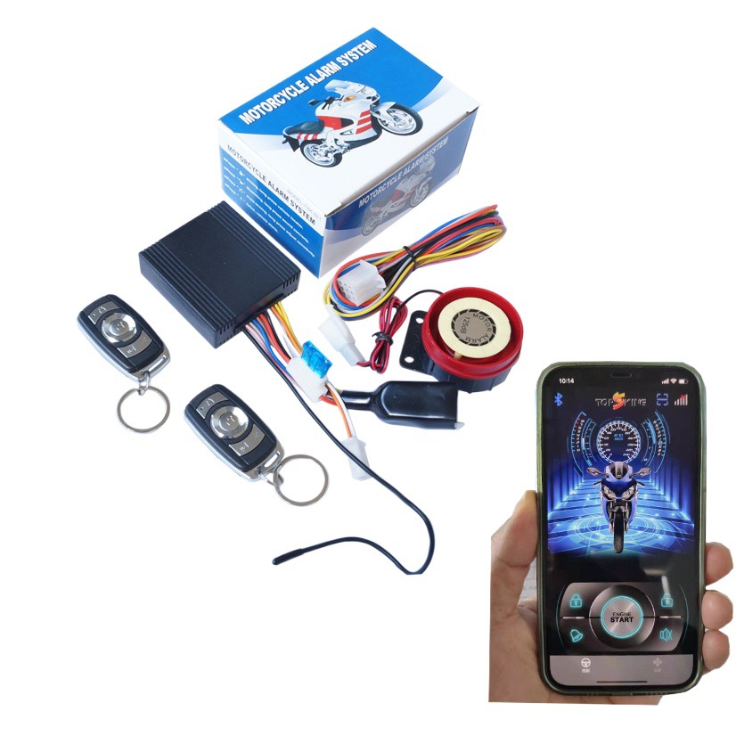 Motorcycle alarm alarma antirrobo de motocicleta aplicación de teléfono móvil sistema de control de automóviles arranque remoto vehículo