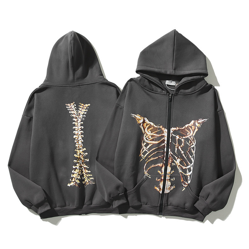Halloween 3D Skull Skeleton Printed Coat Christmas Collection Hoodie_voghion.com