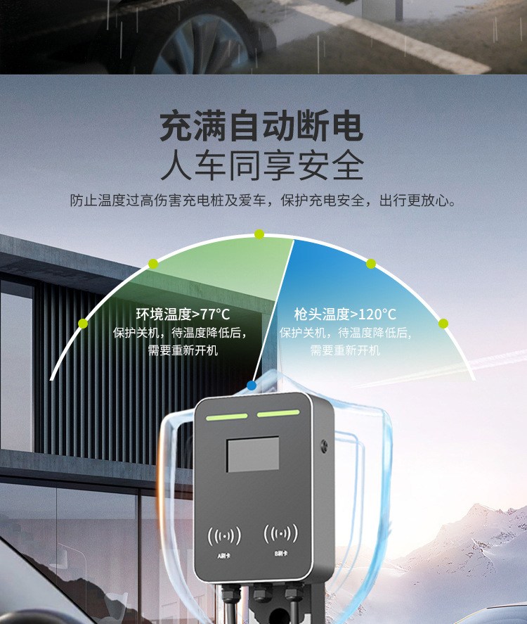 3.5/7Kw/11Kw New Energy Vehicle Charging Pile Ac Wall-Mounted/Column Commercial Smart Card Swiping and Scanning App