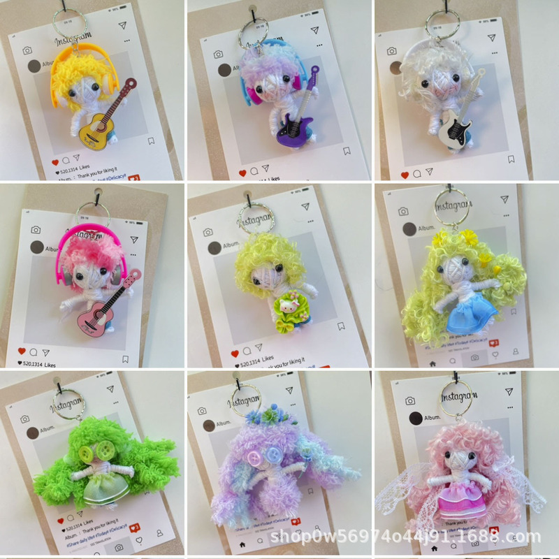 Halloween Voodoo Doll Handmade Pendant Keychain Bag Pendant Mobile Phone Chain Accessories Atmosphere Decoration Mummy
