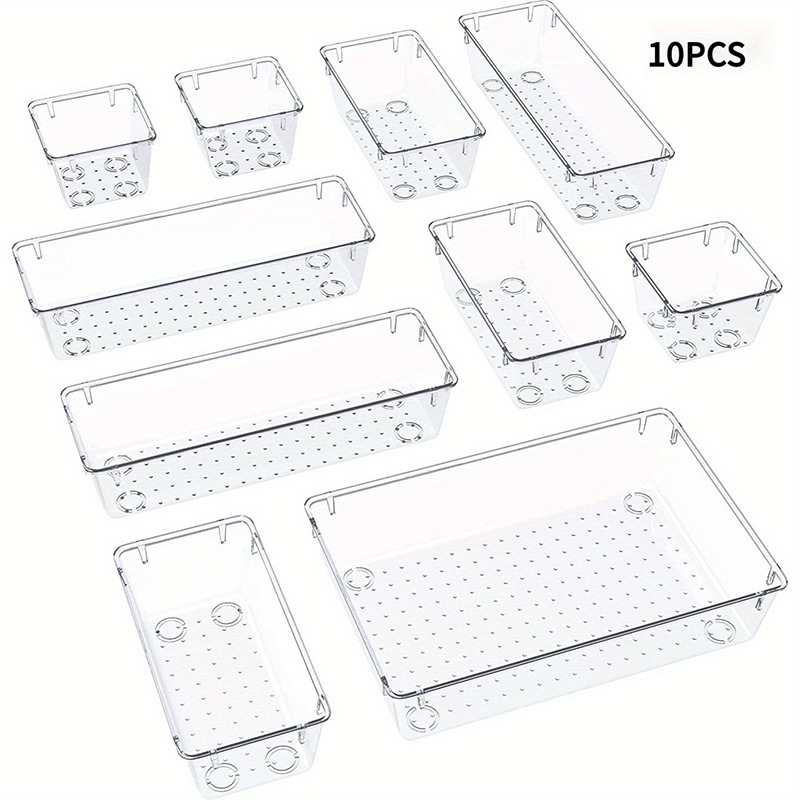 Caja almacenamiento integrada con cajón punto , partición transparente escritorio, papelería, s diversos, organización cosméticos el hogar
