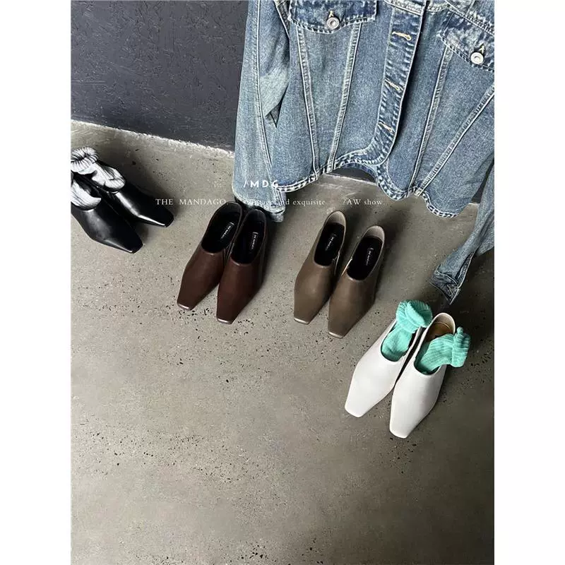 THEMANDAGO Mang Da Fruit Nittle Ретро Квадратные туфли на каблуках