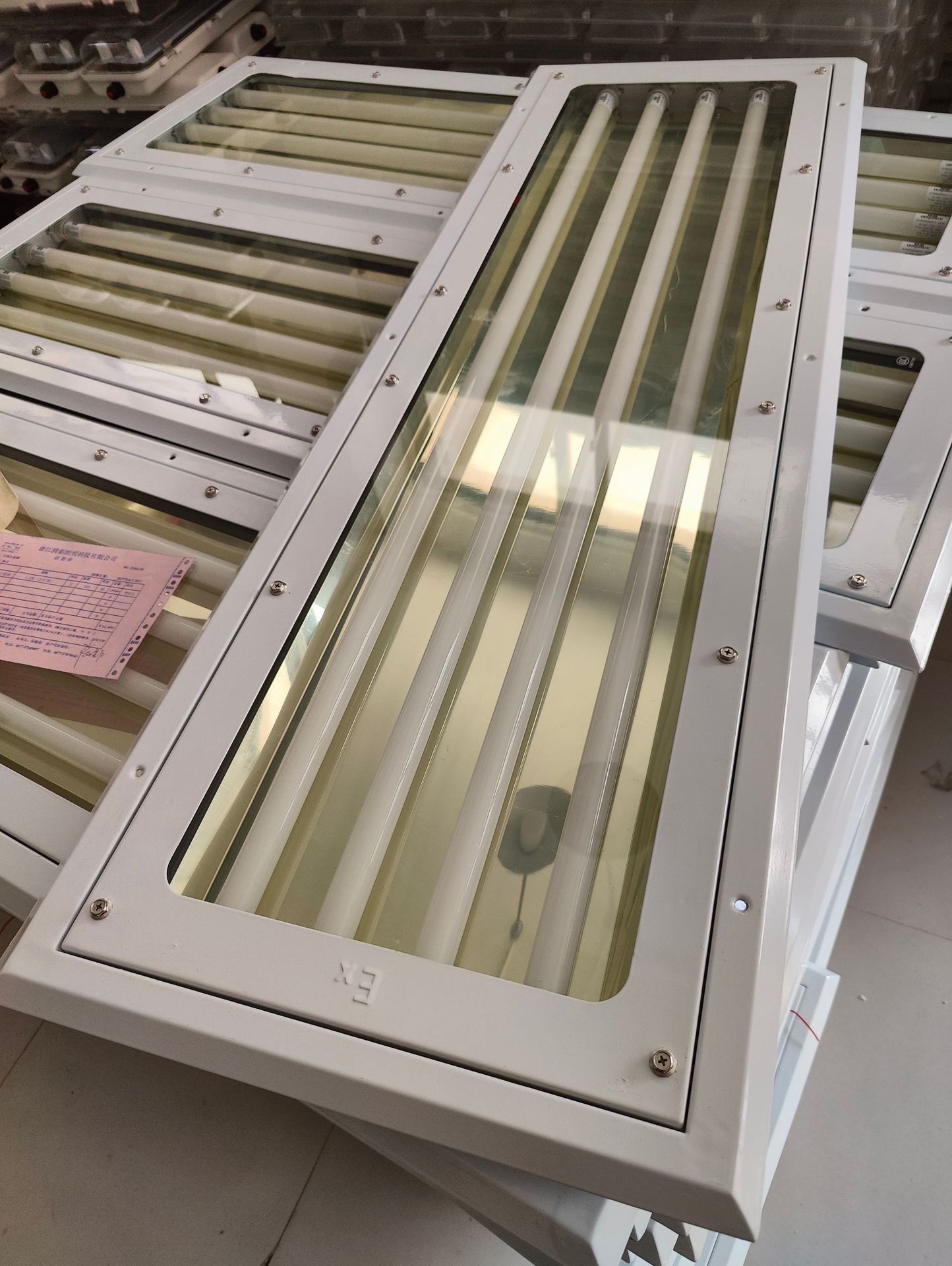 4管防爆洁净荧光灯 防爆格栅灯 4灯管