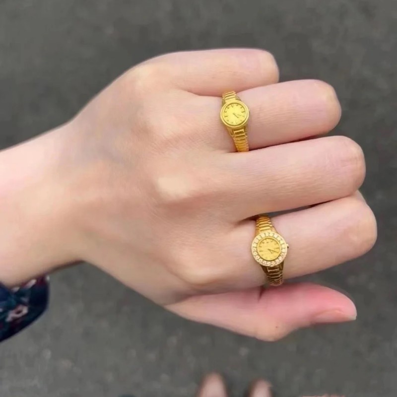 New Small Gold Couple For Women, Ins Style, Light Luxury, Adjustable, Personalized Rings, Gift, Niche Index Finger Rings_voghion.com