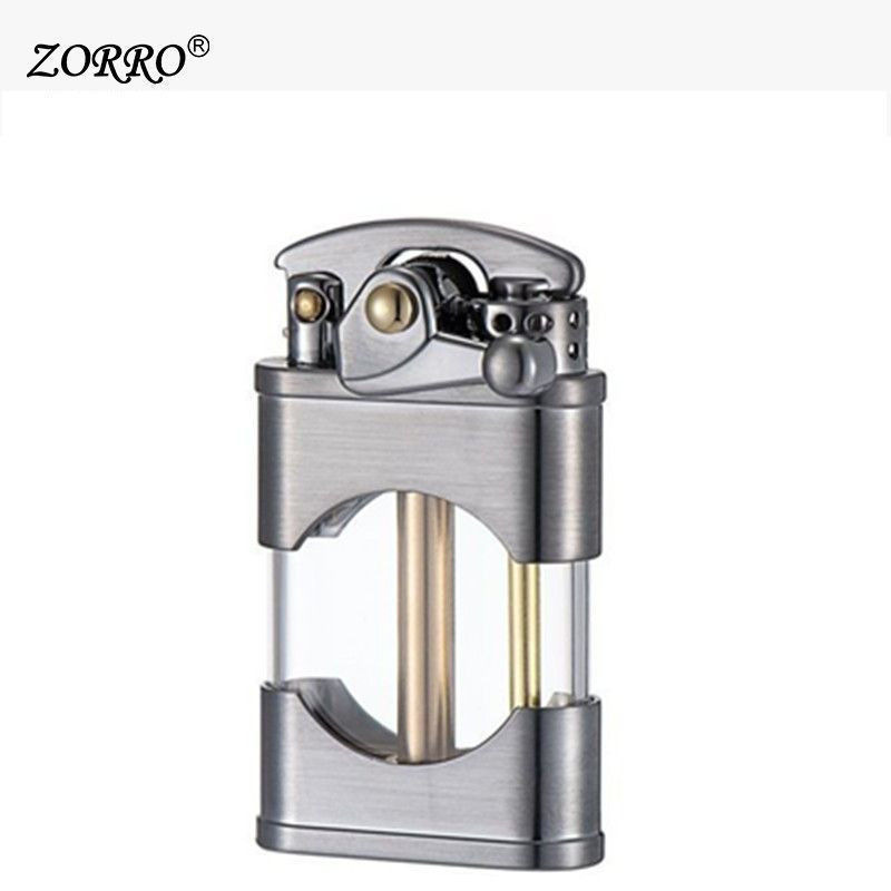 ZORRO佐罗煤油打火机透明油仓赛博机甲风火轮弹射点火高颜值火机|undefined