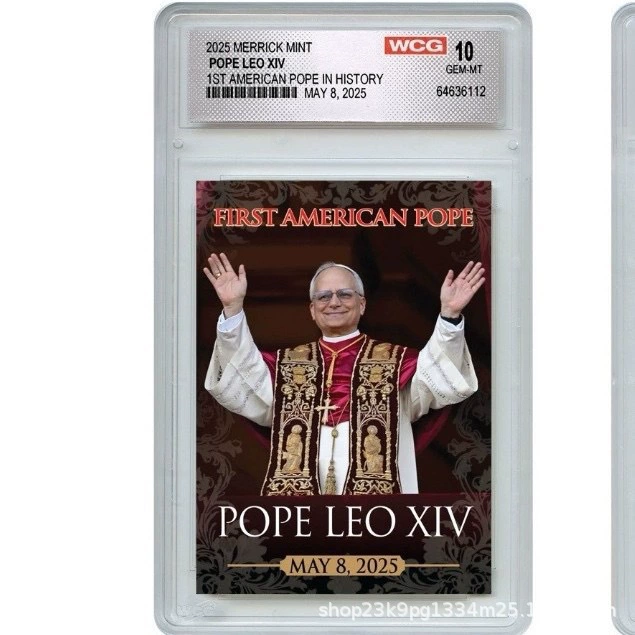 跨境摆饰爆品 Topps NOW 2025 POPE Leo XIV第一位美国教皇收藏卡