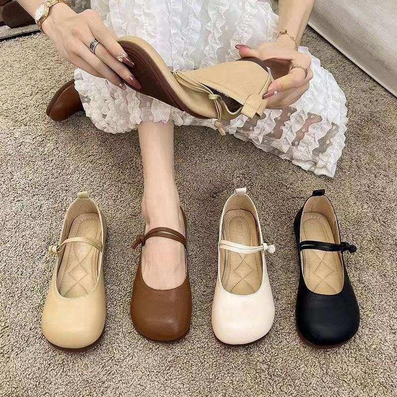 Square-Toe Mary Jane Shoes for Women, Retro 2025 New Korean Style Literary Fairy Flats Shoes, Soft Soles, Versatile Granny Shoes