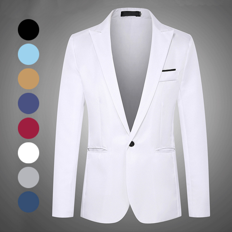 Foreign Trade Fashion Casual Blazer Men's Slim Fit Business Suit Men's Single-Breasted Small Suit Men's Cross-Border Dropshipping Foreign Trade Fashion Casual Blazer Men's Slim Fit Business Suit Men's Single-Breasted Small Suit Men's Cross-Border Dropshipping
