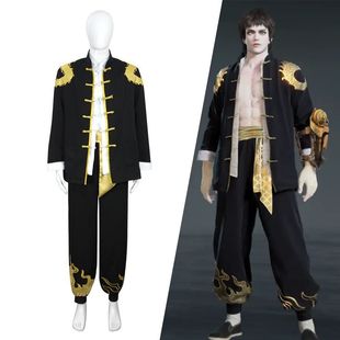 Everlasting Cosplay Fire Man Season: the Way of the Dragon, Martial Spirit Men's and Women's Chinese Style Tang Suit Cosplay Set in Stock